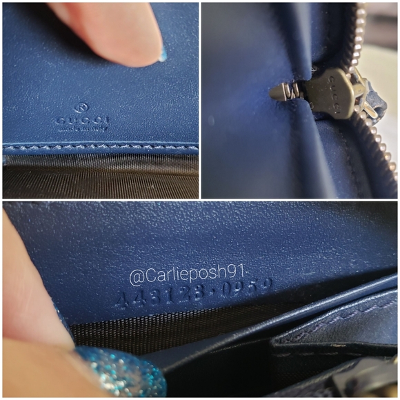 Authentic Pre-owned Denim & Pearl Gucci Marmont Zip Wallet - Picture 12 of 13